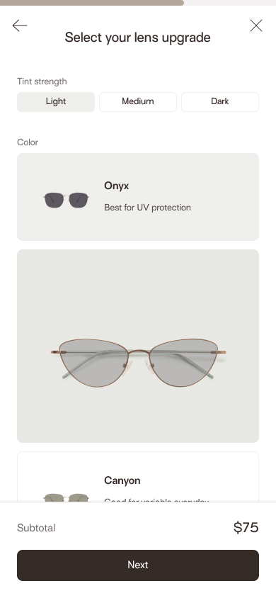 Mobile - Single Vision - Tints Rx - Light - Onyx